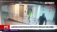 Santa Beatriz: Ladrones de bicicletas en edificios se disfrazan para robar