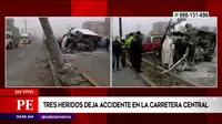 Santa Clara: Aparatoso choque deja 3 heridos y genera gran congestión