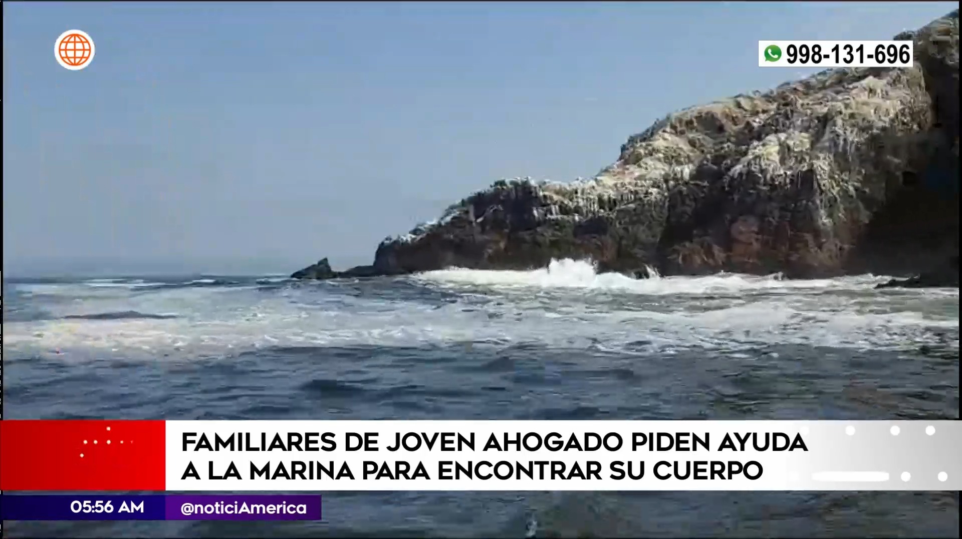 Joven se ahogó en playa Santa María. Foto: América Noticias