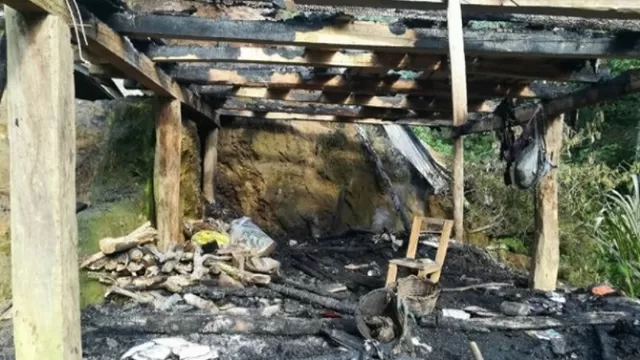 Incendio en Satipo. Foto: Andina