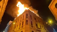 Se registra incendio cerca de la plaza San Martín 