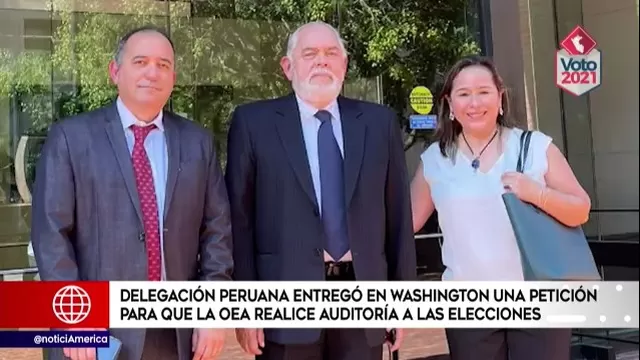Segunda vuelta: Delegación peruana entregó petición para que OEA realice auditoría a los comicios 