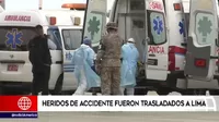 Seis heridos del accidente en Ucayali fueron trasladados a Lima