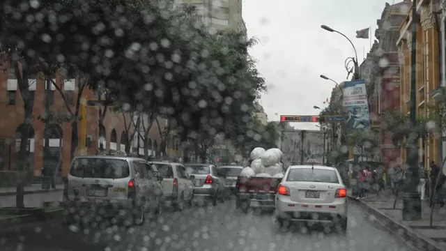 Lluvia en la capital. Foto: Archivo Andina