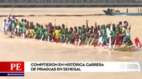 Senegal: compitieron en histórica carrera de piraguas 