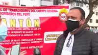 Sindicato de trabajadores de bomberos protestó pidiendo pagos por devengados y nueva escala salarial