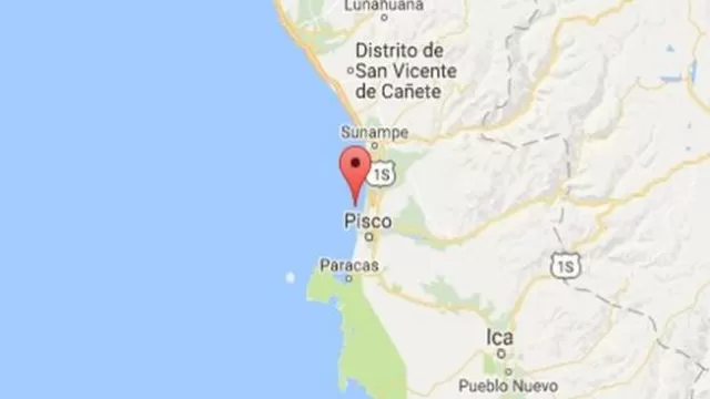 Sismo en Pisco. Foto: Google Maps