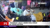 SMP: tenderas utilizan a bebés para robar en tienda de ropa