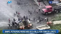 SNMPE: Petroperú pierde más de $4 millones por toma de Loreto