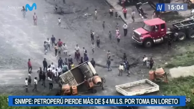 SNMPE: Petroperú pierde más de $4 millones por toma de Loreto