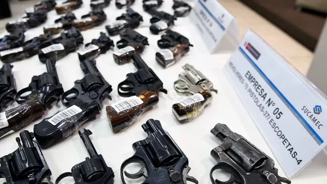 Sucamec: Recuperan más de 6 mil armas de fuego en lo que va del año