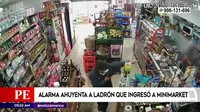 Surco: Alarma ahuyenta a ladrón que ingresó a minimarket