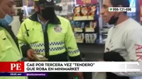 Surco: Cae por tercera vez tendero que roba en minimarket