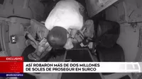 Surco: cámara registra cómo trabajador de Prosegur roba más de S/ 2 millones
