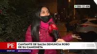 Surco: Cantante de salsa denuncia robo de su camioneta