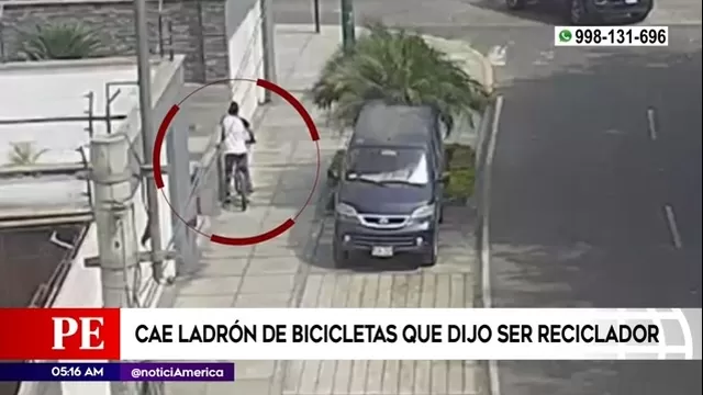 Surco: Cayó ladrón de bicicletas que dijo ser reciclador