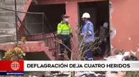Surco: Deflagración en vivienda dejó cuatro heridos