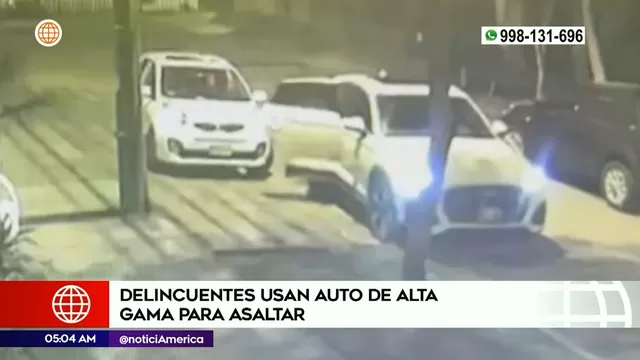 Surco: Delincuentes usan auto de alta gama para asaltar