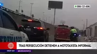 Surco: Detienen a mototaxista informal tras persecución