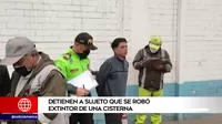 Surco: Detienen a sujeto que robó extintor de una cisterna