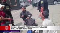 Surco: Extranjeros roban celular y terminan suplicando para no ser detenidos
