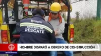 Surco: hombre disparó a obrero de construcción
