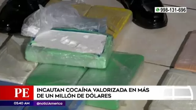 Surco: incautan cocaína valorizada en más de un millón de dólares