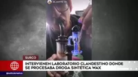 Surco: Intervienen laboratorio clandestino donde se procesaba droga WAX