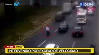 Surco: Intervienen a motociclista venezolano por exceso de velocidad