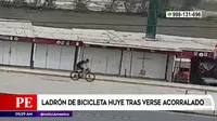 Surco: Ladrón de bicicleta huye tras verse acorralado