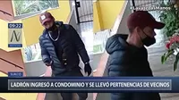 Surco: Ladrón ingresó a condominio y se llevó pertenencias de vecinos
