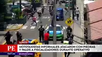Surco: Mototaxistas informales atacaron a fiscalizadores