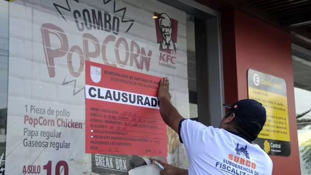 Surco: municipio clausuró KFC por no acatar recomendaciones
