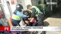Surco: Policía capturó a tendera tras robar en supermercado
