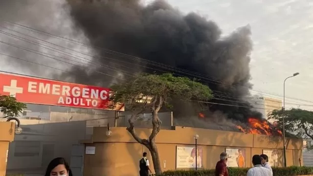 Surco: Reportan incendio en depósito de la clínica San Pablo