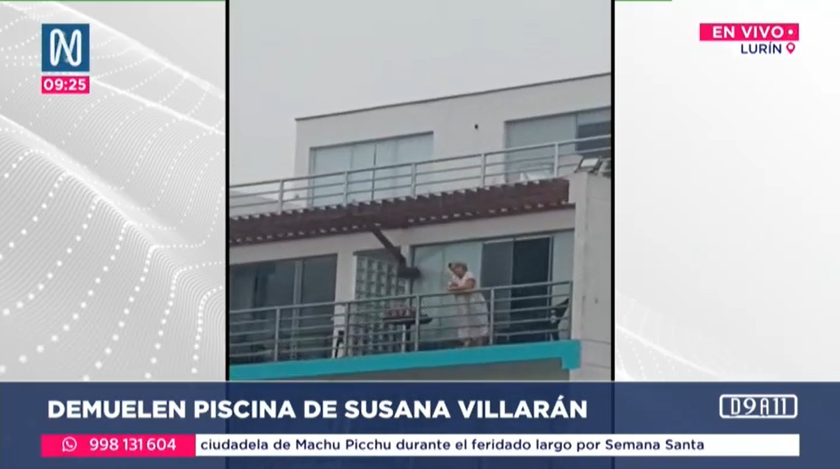 Susana Villarán: Demuelen piscina de exalcaldesa por invadir espacios públicos en Lurín
