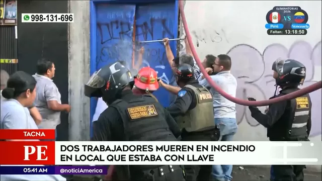 Tacna: Dos trabajadores murieron en incendio en local que estaba con llave