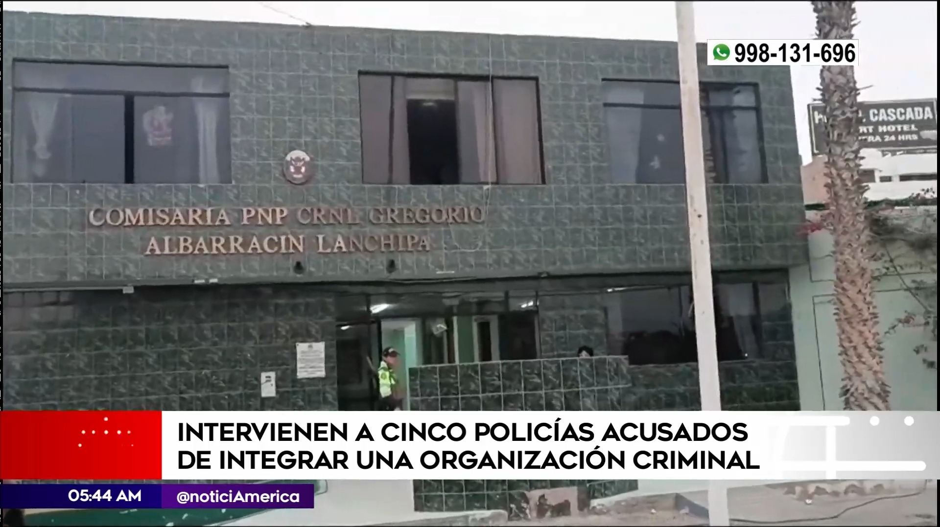 Policías implicados en organización criminal en Tacna. Foto: América Noticias