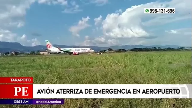 Tarapoto: Avión comercial aterrizó de emergencia tras falla durante vuelo