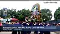 Tarapoto: Realizan procesión del Señor de los Milagros pese a restricciones 