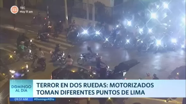 Terror en dos ruedas: Motorizados toman diferentes puntos de Lima