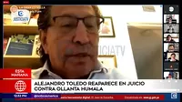 Toledo declaró en como testigo en juicio contra Ollanta Humala