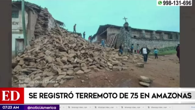 Torre de la Iglesia de la Jalca en Chachapoyas se derrumbó tras terremoto en Amazonas