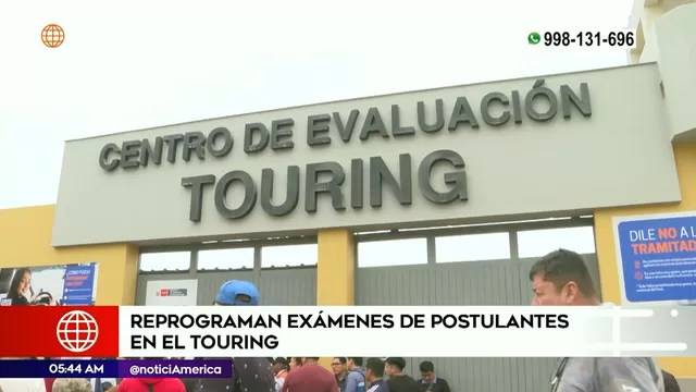 Touring reprogramó exámenes de postulantes en sede Lurín