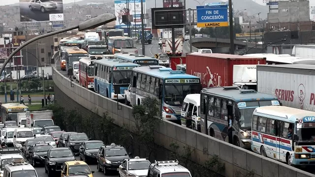 Caos vehicular en Lima. Foto: Andina