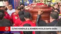 Tragedia en el Jorge Chávez: Bombero Nicolás Santa Gadea fue despedido en medio de sirenas