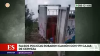 Trujillo: Capturan a delincuentes que robaron camión con cajas de cerveza