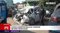 Trujillo: Cinco muertos tras choque de dos vehículos