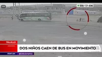 Trujillo: Dos niños cayeron de bus en movimiento