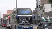 Trujillo: Empresas de transporte interprovincial de pasajeros acatan paro indefinido
